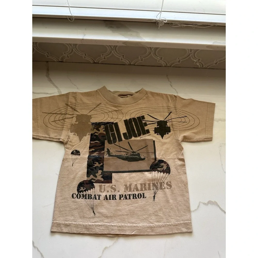 Vintage GI Joe Hasbro 1999 All Over Print Kids T Shirt 6 Small Marine Air Patrol - Picture 10 of 10
